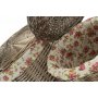 Set of 2 Antique Wash Round Laundry Basket With Garden Rose Lining