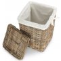 Small Square Rattan Laundry Hamper Basket