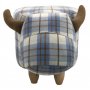 Gardeco Beth the Blue Tartan Cow Footstool 