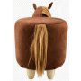 Gardeco Amber the Tan Velvet Horse Footstool