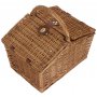 2 Person Green Tweed Double Lidded Hamper