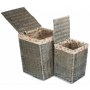 Set of 2 Square Laundry Basket With Garden Rose Lining 