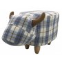 Gardeco Beth the Blue Tartan Cow Footstool 
