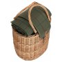 Oval Green Tweed Chiller Hamper Basket