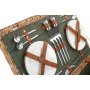 Deluxe Green Tweed 4 Person Hamper