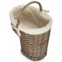 Antique Wash Stair Basket With White Lining