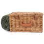 Deluxe Green Tweed 2 Person Hamper