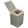 Small Square Laundry Basket With Garden Rose Lining