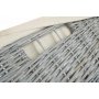 Large Grey Wash Square Laundry Basket With White Lining