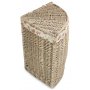 Small Antique Wash Corner Laundry Basket With Garden Rose Lining