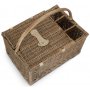 Antique Wash Lidded 4 Person Hamper