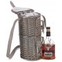 Single Bottle & 2 Cartridge Glass Carrier With Shoulder Strap