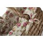 Antique Wash Stair Basket With Garden Rose Lining
