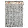 Small Grey Wash Square Laundry Basket With Garden Rose Lining