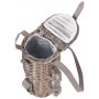 Single Bottle & 2 Cartridge Glass Carrier With Shoulder Strap