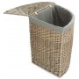 Large Antique Wash Corner Laundry Basket With Grey Sage Lining