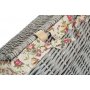 Small Grey Wash Square Laundry Basket With Garden Rose Lining