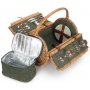 2 Person Green Tweed Barrel Hamper