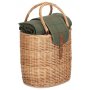 Oval Green Tweed Chiller Hamper Basket