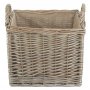 Cumbria Medium Square Lined Wicker Log Storage Basket 