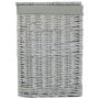 Small Grey Wash Square Laundry Basket With Grey Sage Lining