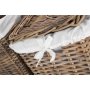 Set of 2 Square Rattan Laundry Hamper Basket