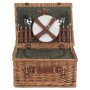 4 Person Green Tweed Classic Picnic Hamper