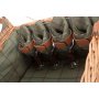 4 Person Green Tweed Hamper