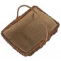 Large Rectangular Unpeeled Willow Garden Trug With Hessian Lining