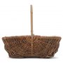 Medium Rectangular Unpeeled Willow Garden Trug With Hessian Lining