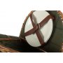 Oval 2 Person Green Tweed Fitted Hamper