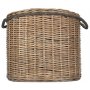 Round Willow Patio Planter With Black Plastic Lining