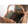 Oval 4 Person Green Tweed Hamper