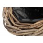 Set of 2 Tapered Rattan Round Planter With Plastic Lining 