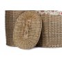 Set of 2 Antique Wash Oval Laundry Basket With Garden Rose Lining 