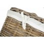 Large Round Rattan Laundry Hamper Basket With White Lining
