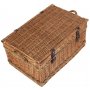 Rope Handled Green Tweed 6 Person Hamper