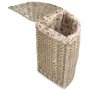 Small Antique Wash Corner Laundry Basket With Garden Rose Lining
