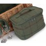 Deluxe Green Tweed 4 Person Hamper