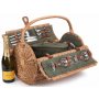 2 Person Green Tweed Barrel Hamper