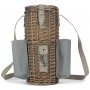 Single Bottle & 2 Champagne Glass Carrier With Shoulder Strap