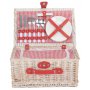 Red & White Gingham 2 Person Fitted Hamper