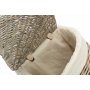 Small Antique Wash Corner Laundry Basket With White Lining