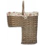 Antique Wash Stair Basket With Garden Rose Lining