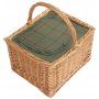 Deluxe Butcher's Basket With Green Tweed Cooler Bag