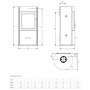 Stovax FireFX Atlas 3 with Side Windows and Black Glass Sides Woodburning Stove - 6.2kW
