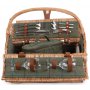 2 Person Green Tweed Barrel Hamper