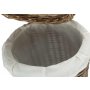 Small Round Rattan Laundry Hamper Basket With White Lining
