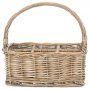Antique Wash Rectangular 6 Section Cutlery Basket