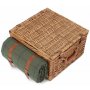 Deluxe Green Tweed 2 Person Hamper